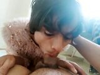 sucking deep